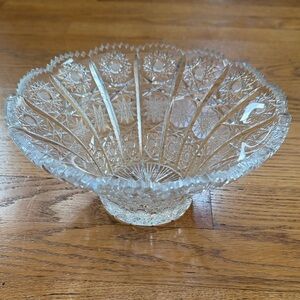 Elegant Crystal Cut Glass Bowl